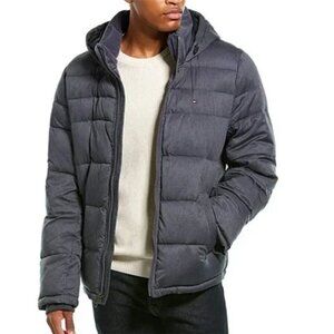 Tommy Hilfiger Men’s Blue Hooded Puffer Jacket Medium GUC